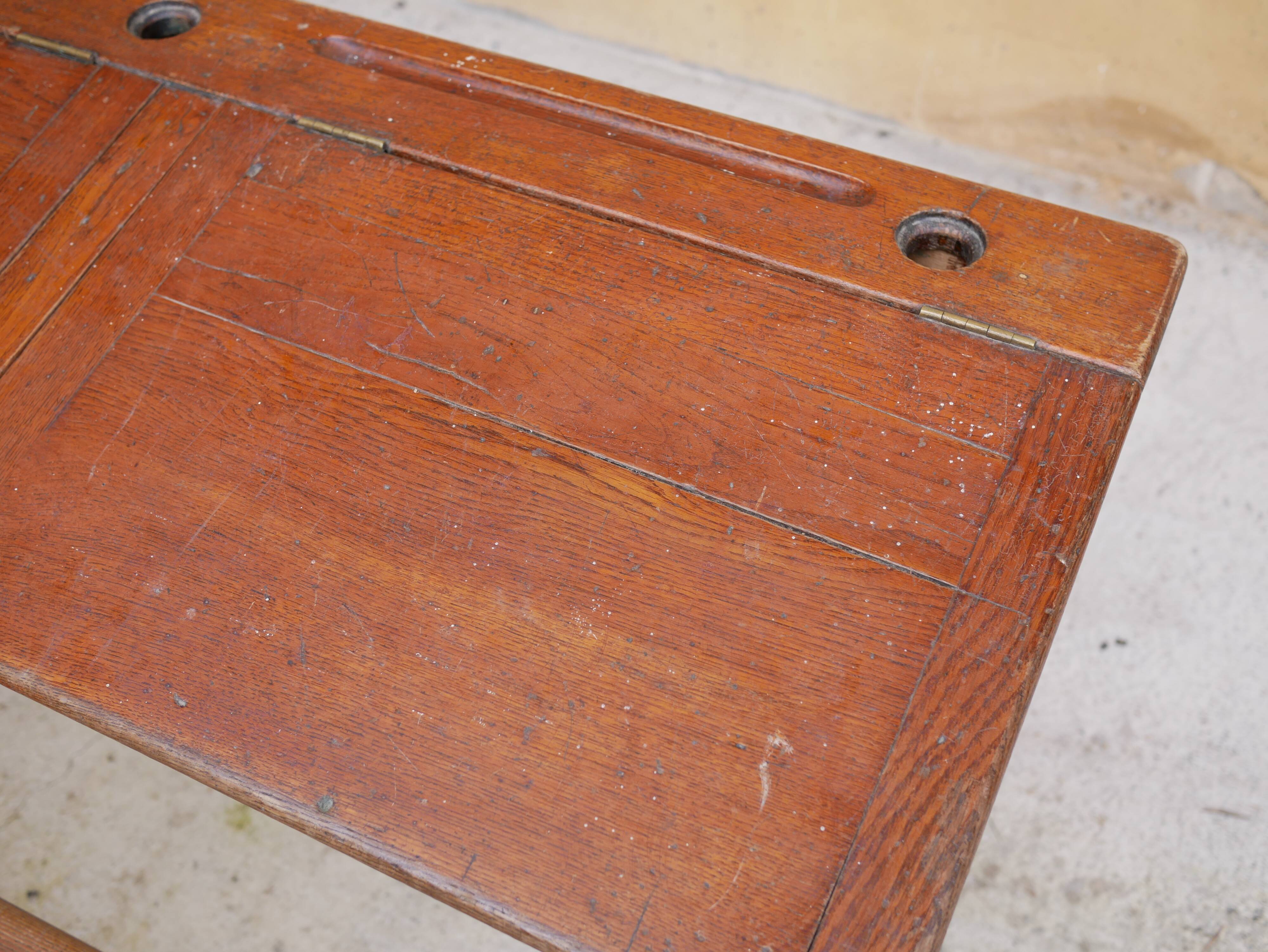 Schoolboy desk desk vintage desk in solid wood