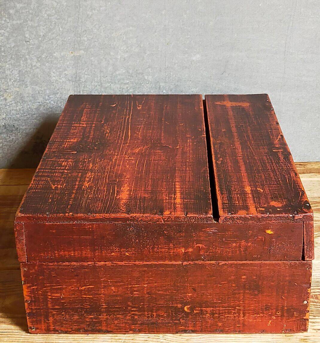 Painted wooden chest