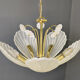 Vintage Italian glass and brass chandelier, 1970s