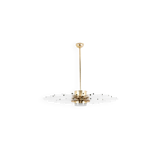 Radiant glass tube chandelier. Contemporary design.