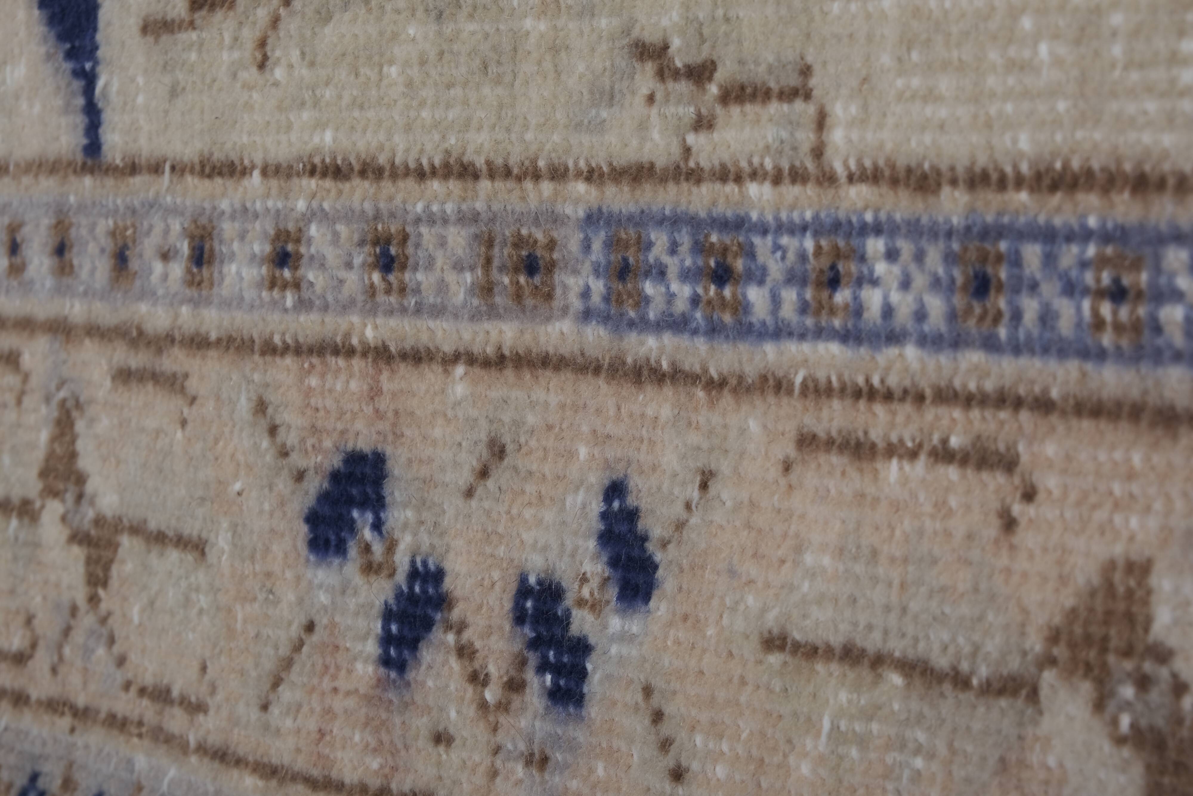 Shabby chic vintage turkish village pictorial rug 3'7'' x 5'4''