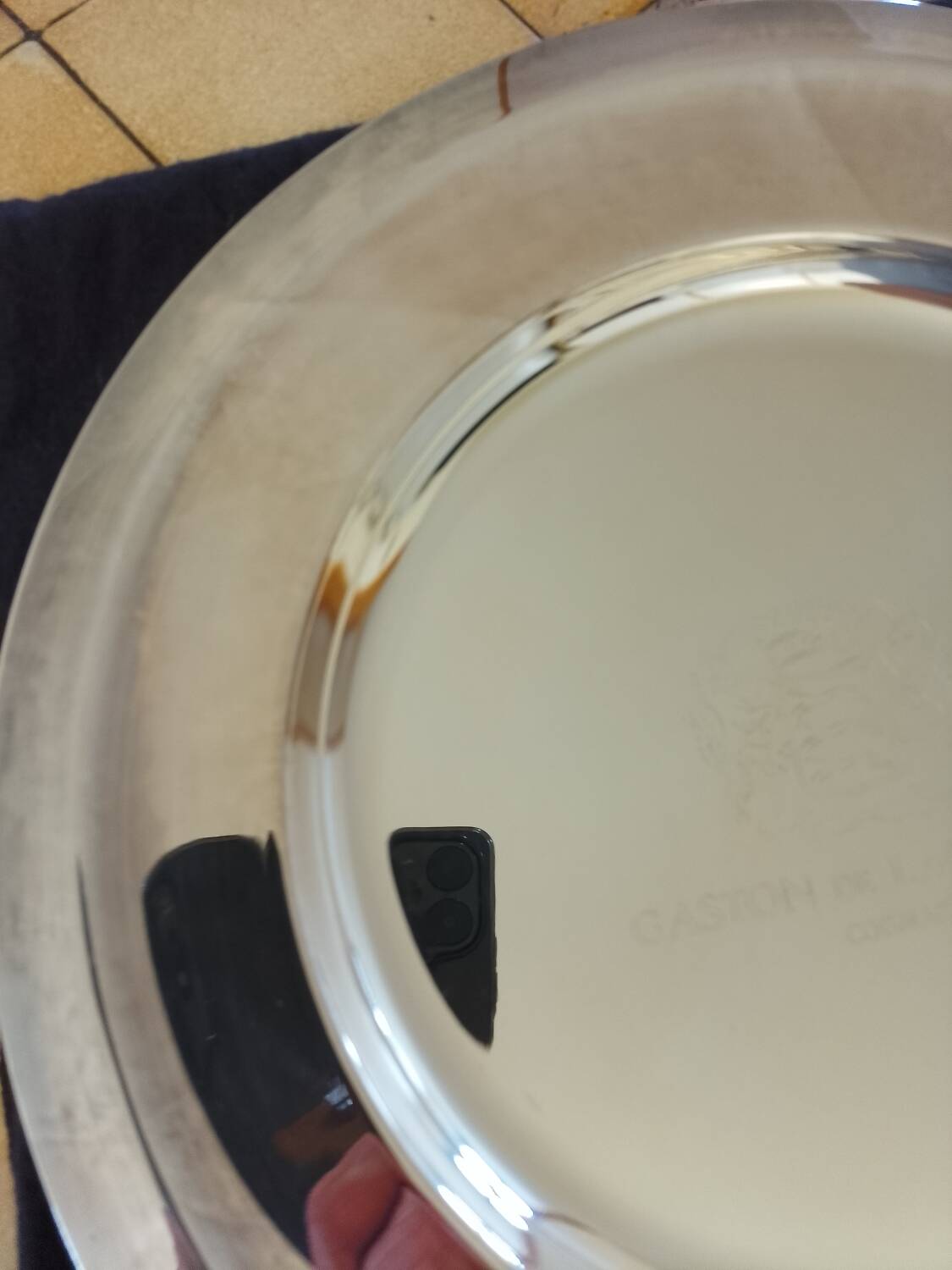 Ercuis silver metal tray