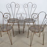 Chaises de jardin en fer forgé