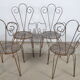 Chaises de jardin en fer forgé