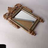Hand carved wooden mirror