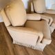Vintage beige armchairs with fringes