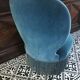 Blue heater with fringed medallion shape