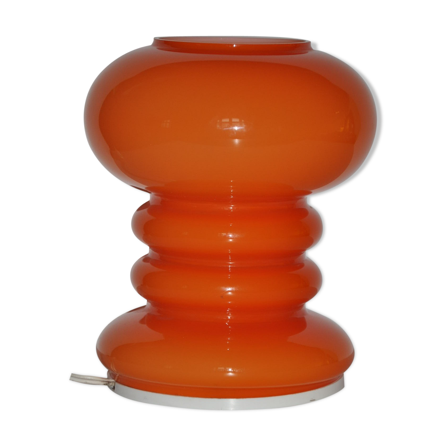 Orange glass table lamp, 1970