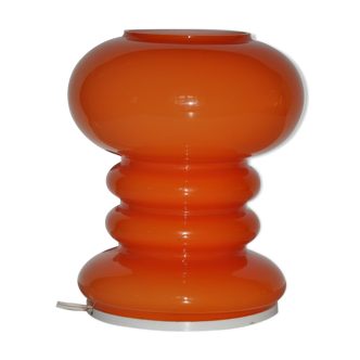 Orange glass table lamp, 1970