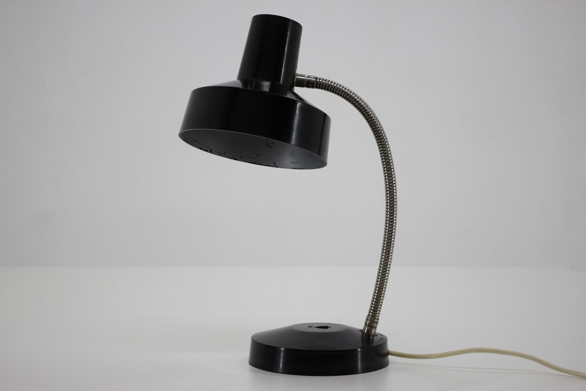 1950s black bakelite table lamp by Elektrosvit, Czechoslovakia