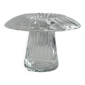 Vase champignon en verre soufflé.