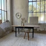 Oval pine farm table with 2m extensions