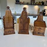 Set of wall boxes - bread matches knives