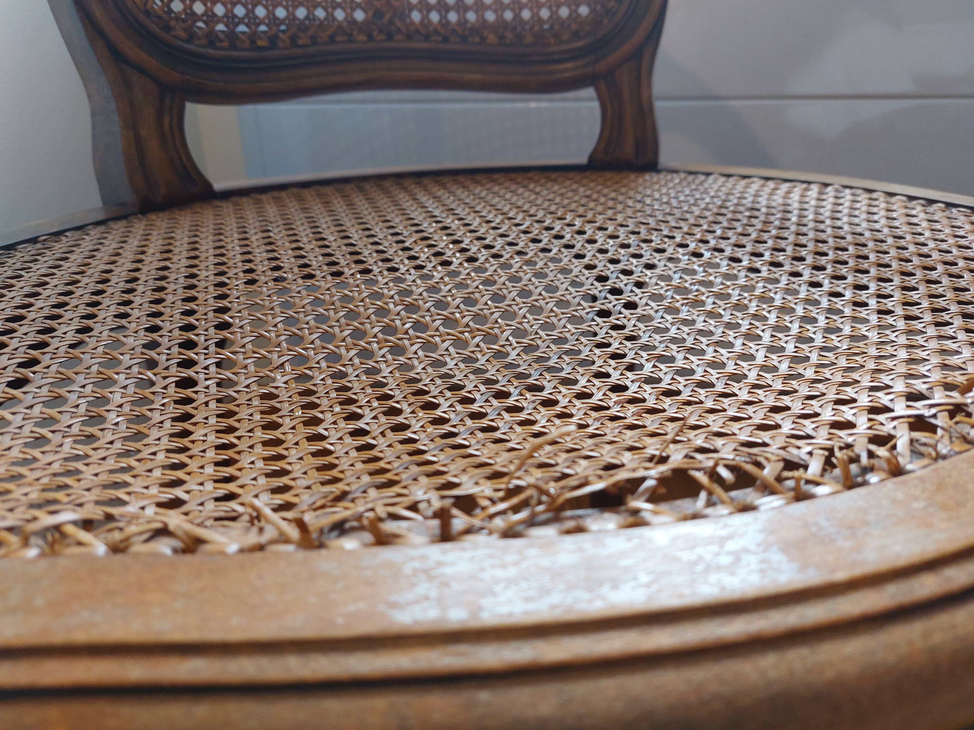 Louis XV style caned armchair