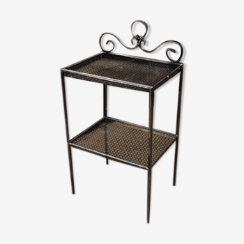 1940 perforated metal tray side table