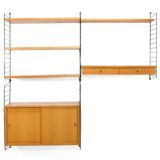 Vintage Nisse Strinning wall system in ash wood