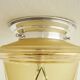 Ancient lantern of the 50s golden glass