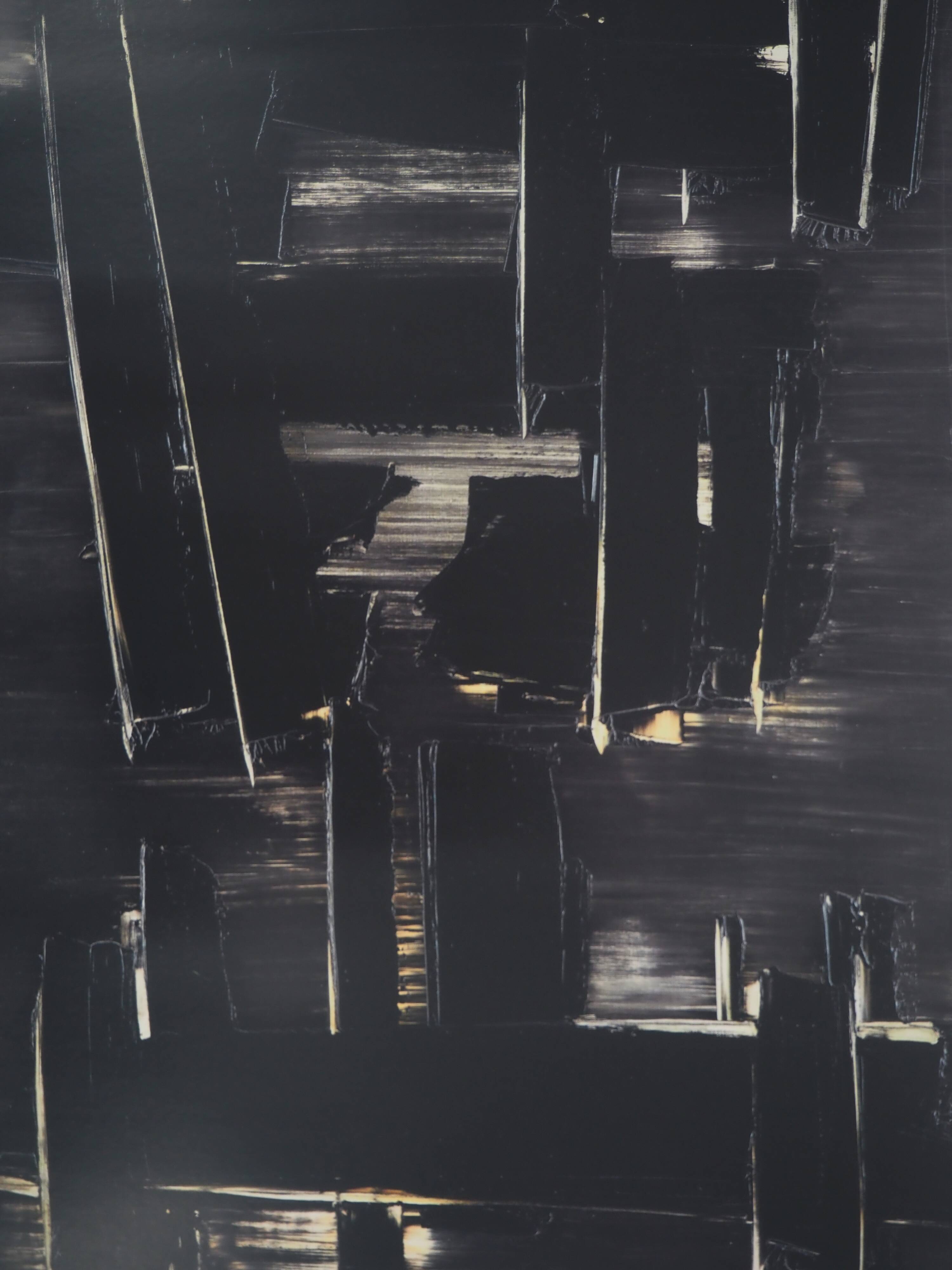 Pierre SOULAGES: Painting August 27, 1958 - Original signed poster