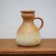 Vintage glazed terracotta pitcher, vintage carafe, jug