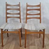 Pair of Scandinavian teak chairs 1960 Denmark