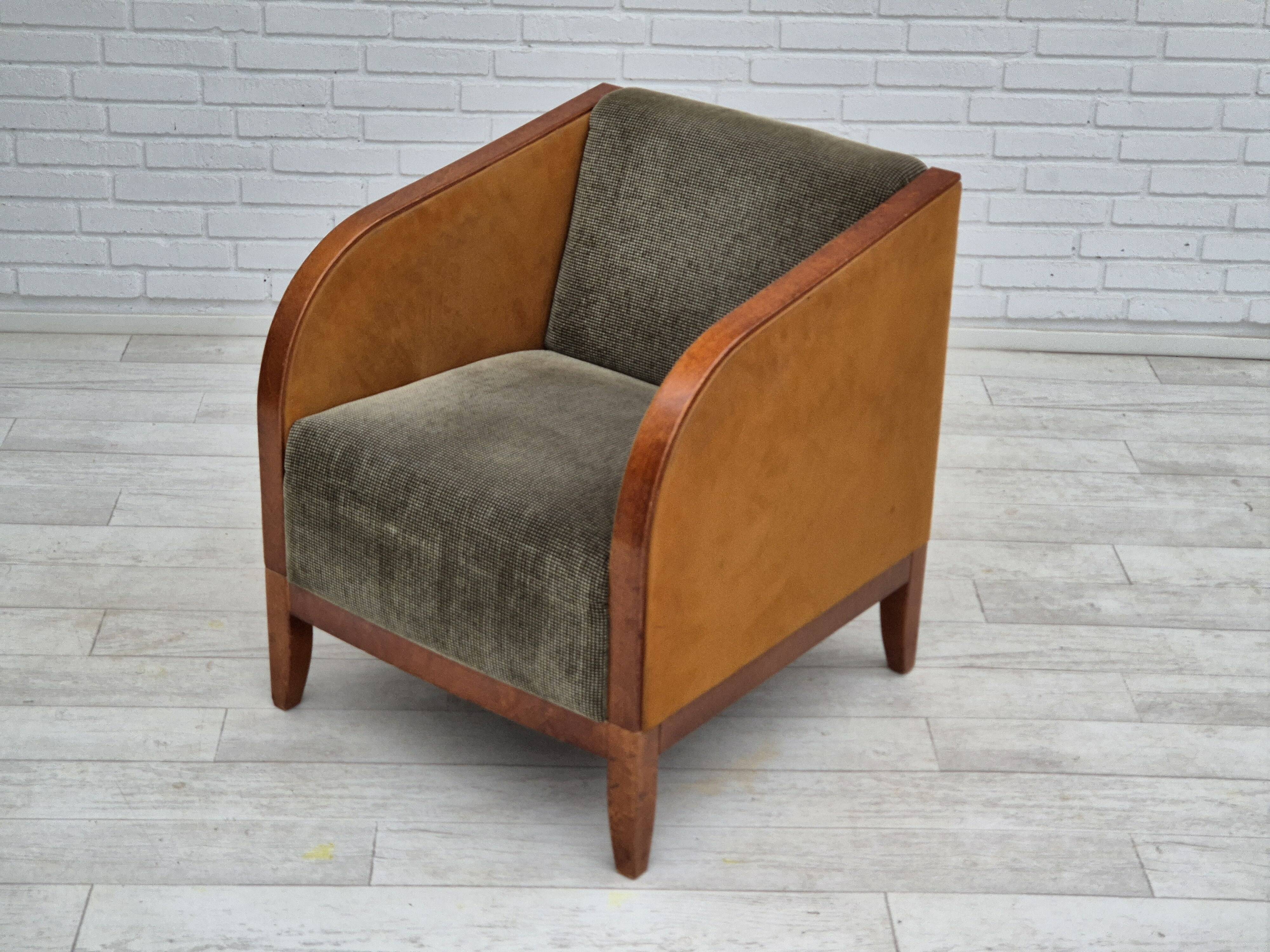 Années 1970, chaise longue scandinave, très bon état d'origine, style art déco.