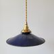 Suspension in blue enamelled sheet metal