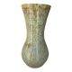 Large baluster vase from Accolay – Water green & ochre marbled enamel – 35 cm