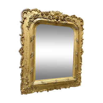 Miroir 45x39 XIX eme dorure feuille d'or