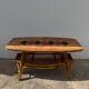 Table basse rotin bambou années 60