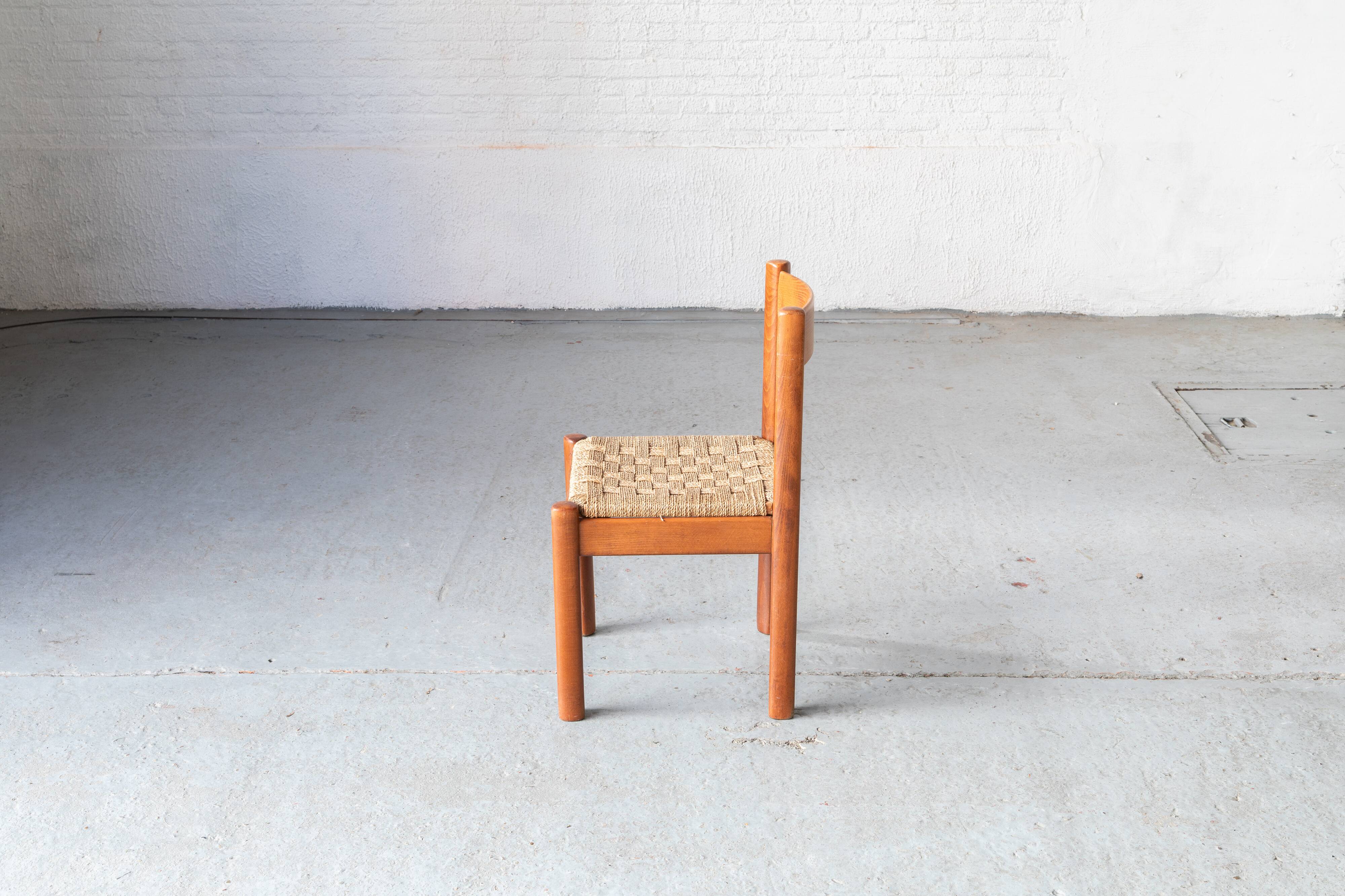 Rustic dining chairs, Italy, 1960's