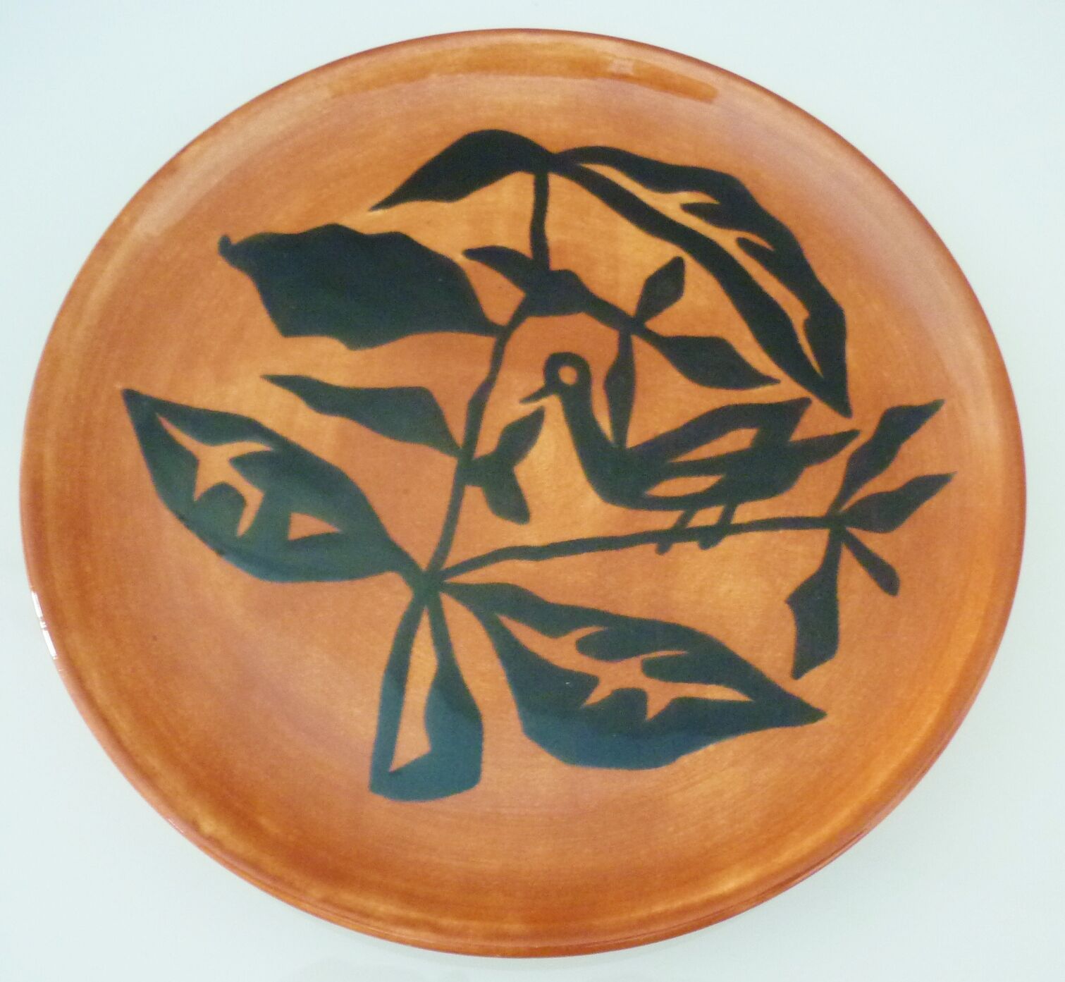 Enamelled ceramic plate signed Jean Lurçat, Sant Vicens, 50s