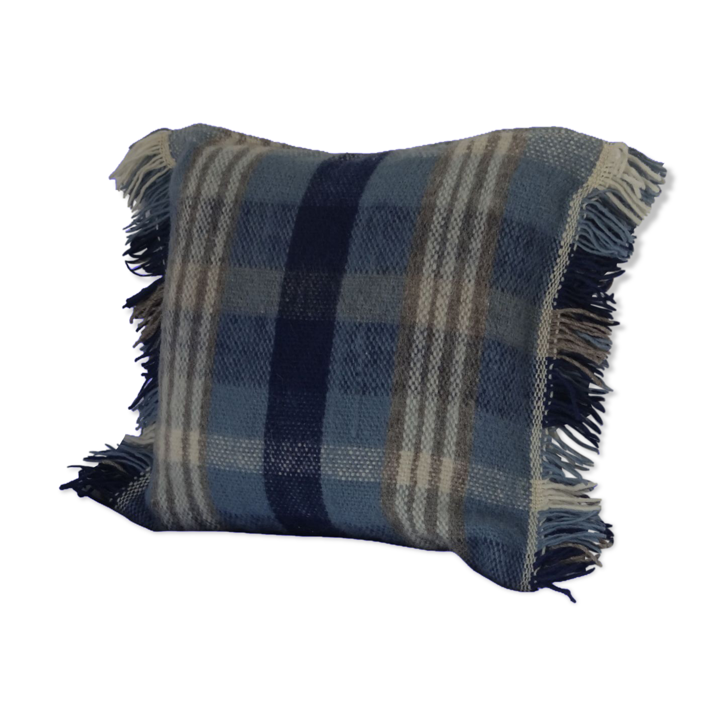 BHV - coussin carré bleu
