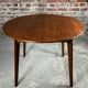 Scandinavian round teak table with integrated extension 70'S