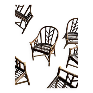Rare set of McGuire rattan