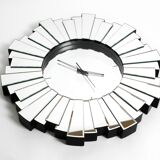 Gigantic rare heavy Sunburst mirror wall clock from the 1970s | Ø 70 cm