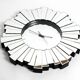 Gigantic rare heavy Sunburst mirror wall clock from the 1970s | Ø 70 cm