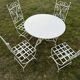New garden furniture - wrought iron - Arras round table and 4 Lily chairs