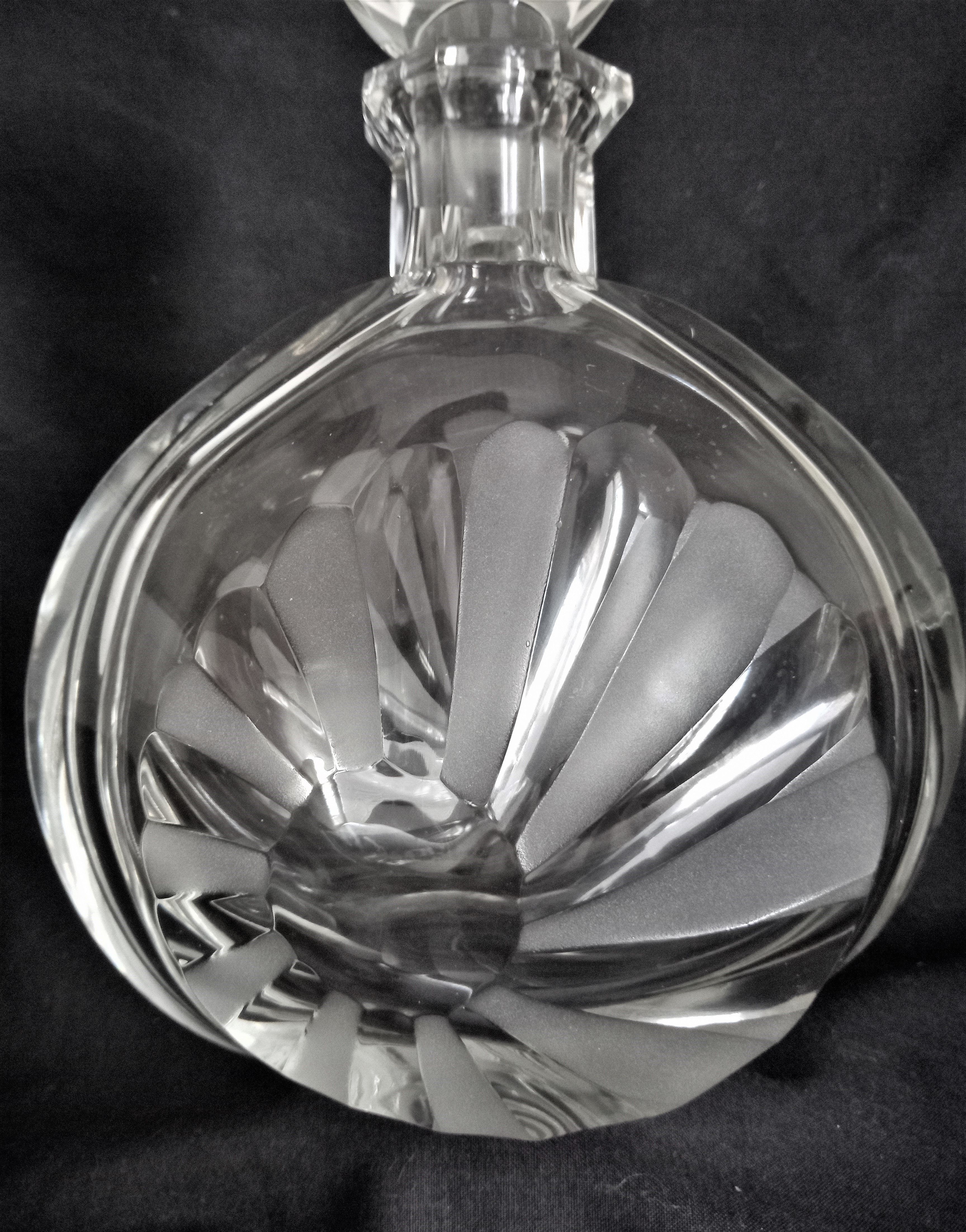 Large Art Deco crystal spirit decanter