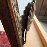 Napoleon III style mirror with gilt brass side panels