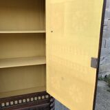 Breton bonnet cupboard in solid oak with 1 door and 1 drawer.