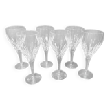 Set of 6 Lorraine crystal wine glasses