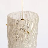 Petites lampes suspendues « Riffle » en verre et laiton de Kalmar