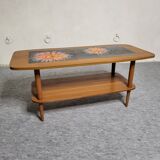 Coffee table 60s-70s scandinavian style tiles vallauris