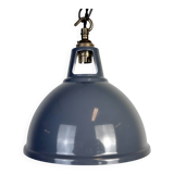 Vintage Industrial Grey Painted Pendant Lamp
