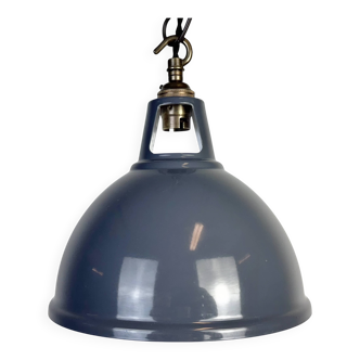 Vintage Industrial Grey Painted Pendant Lamp