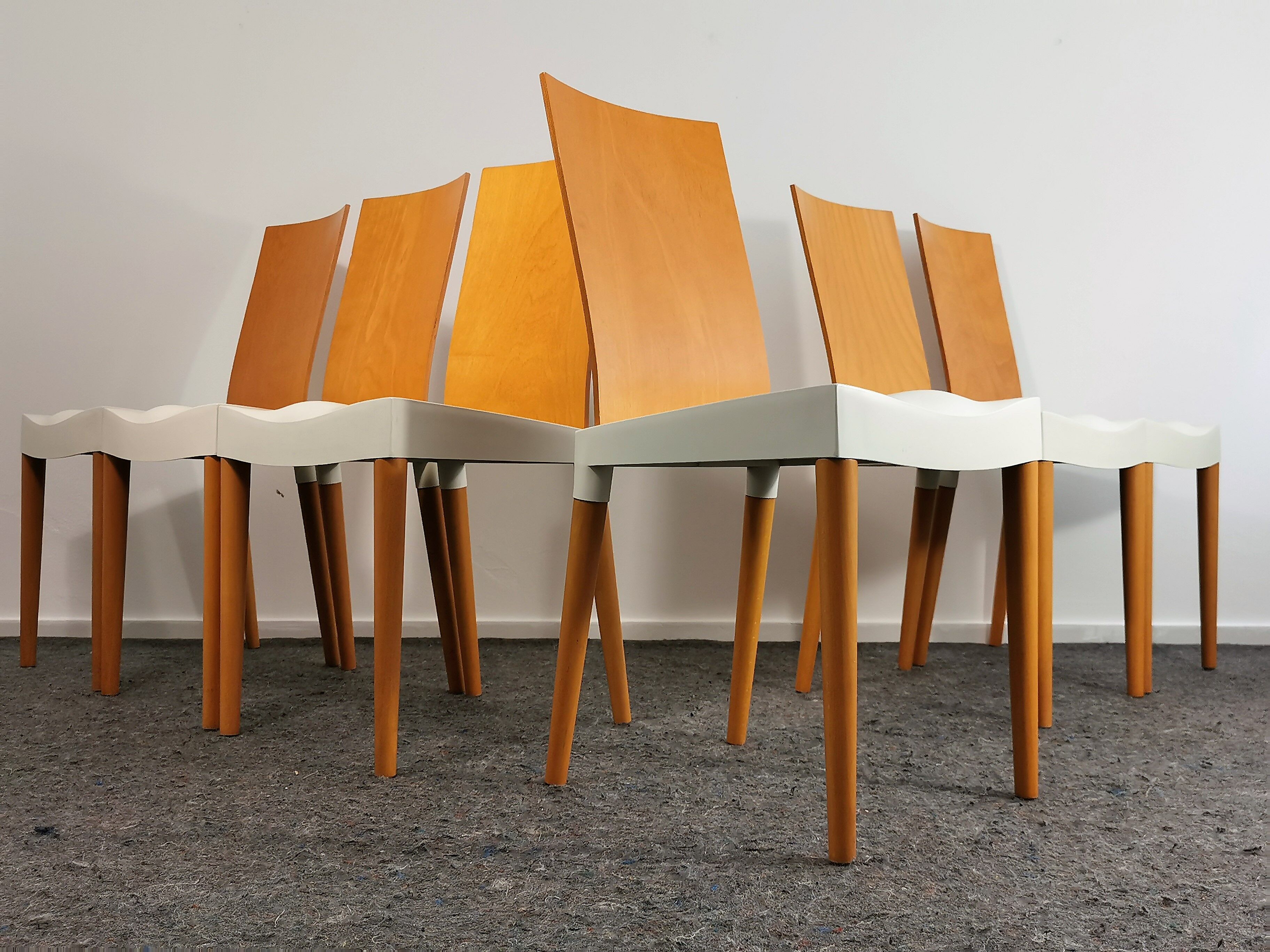 Set of 4 Miss Trip chairs by Philippe Starck for Kartell 1990