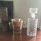 Vintage whisky carafe in transparent glass