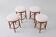 Set of 4 vintage Thonet style stools