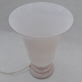 Lampe en opaline rose années 50 - vintage