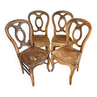 Vintage Luterma wooden bistro chairs